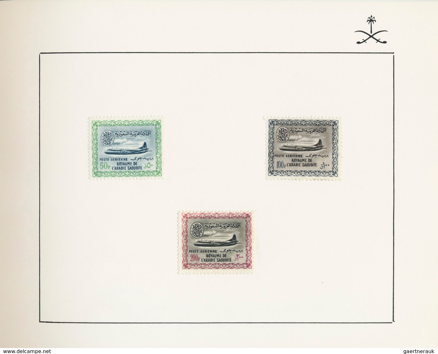 Saudi-Arabien: 1960-62: Presentation Folder By The P&T General Director Containing Top Values Of Wad - Saudi Arabia