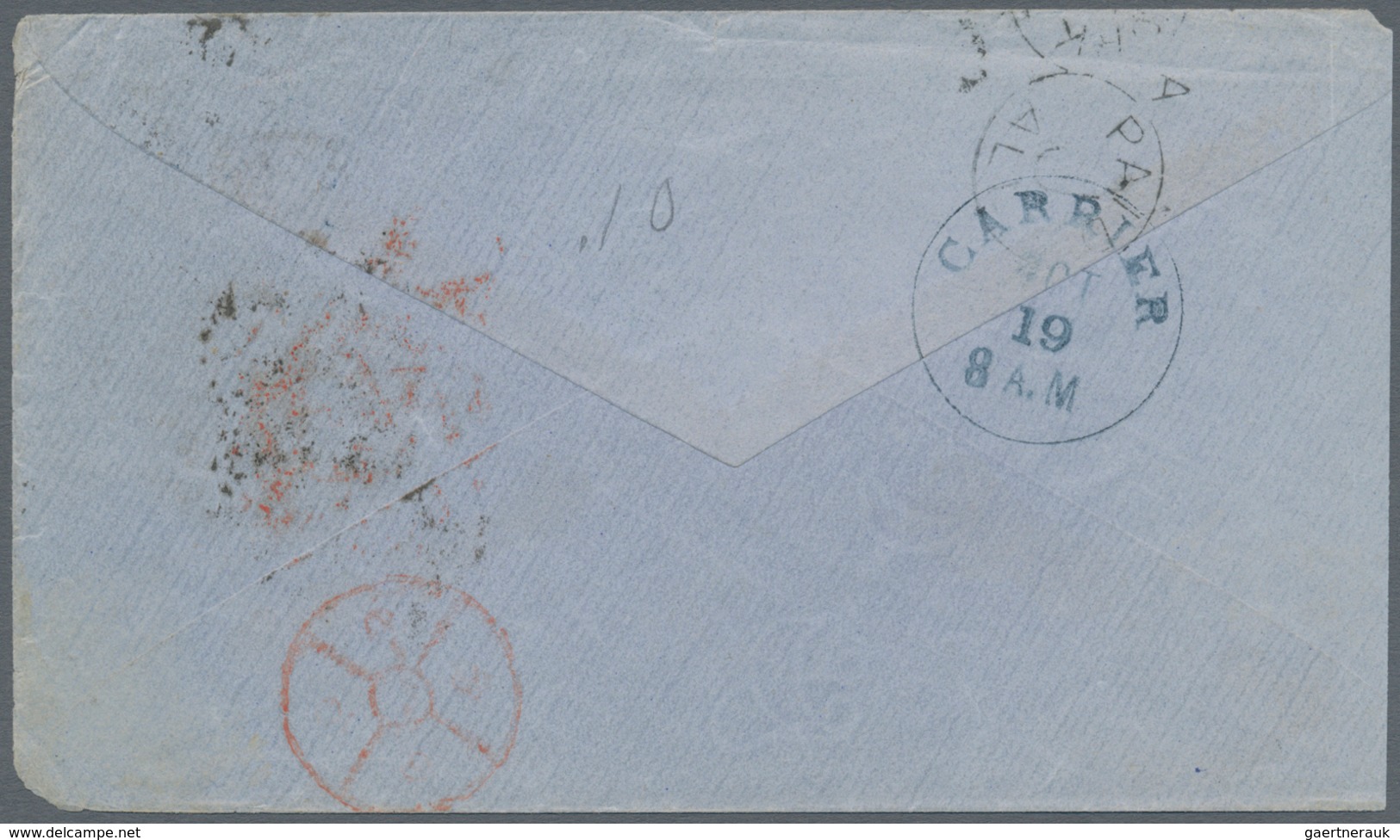 Syrien: 1879, TURKEY - 50 Paras Envelope From Aleppo (SYRIA) To Philadelphia, USA, 1879 - 3 October - Siria