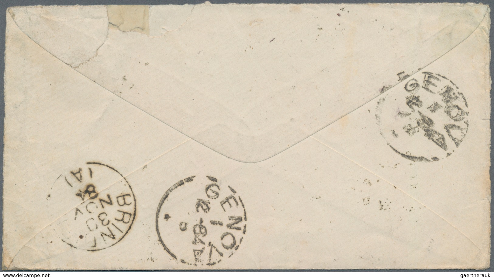 Syrien: 1884, Unfranked Commercial Cover With Sender's Imprint "Hablaz Freres Messina", Sent From Be - Syria