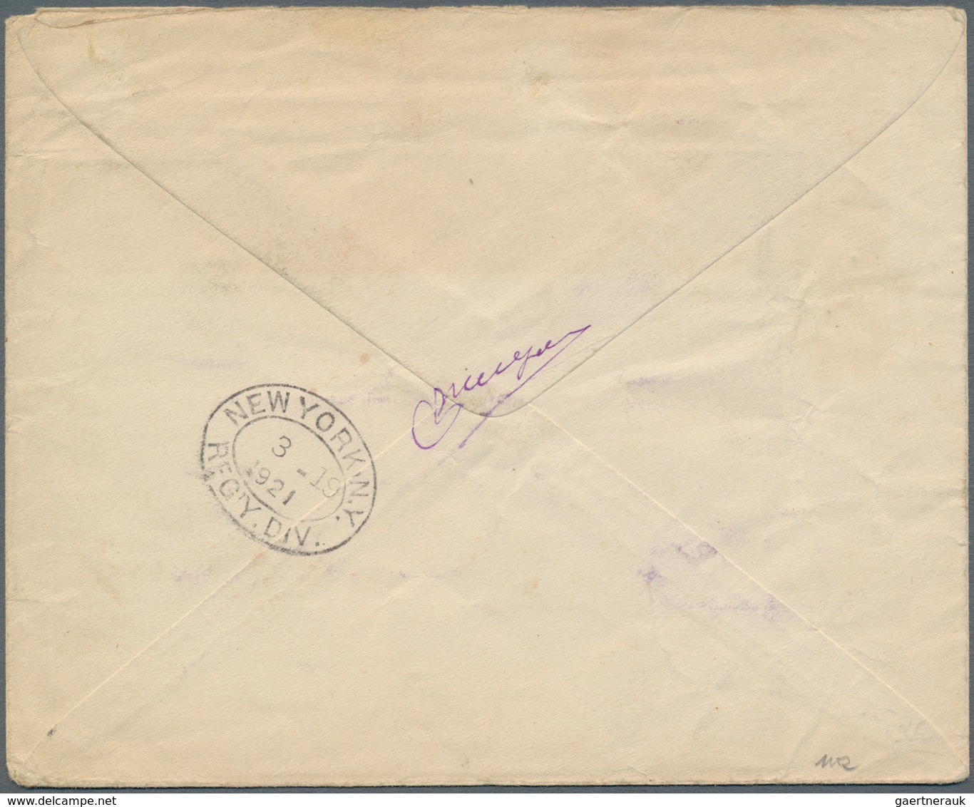 Syrien: 1920, ALEPPO LOCAL ISSUE Red Overprinted 2 Pia. On Registered Cover From Aleppo To USA With - Syrien