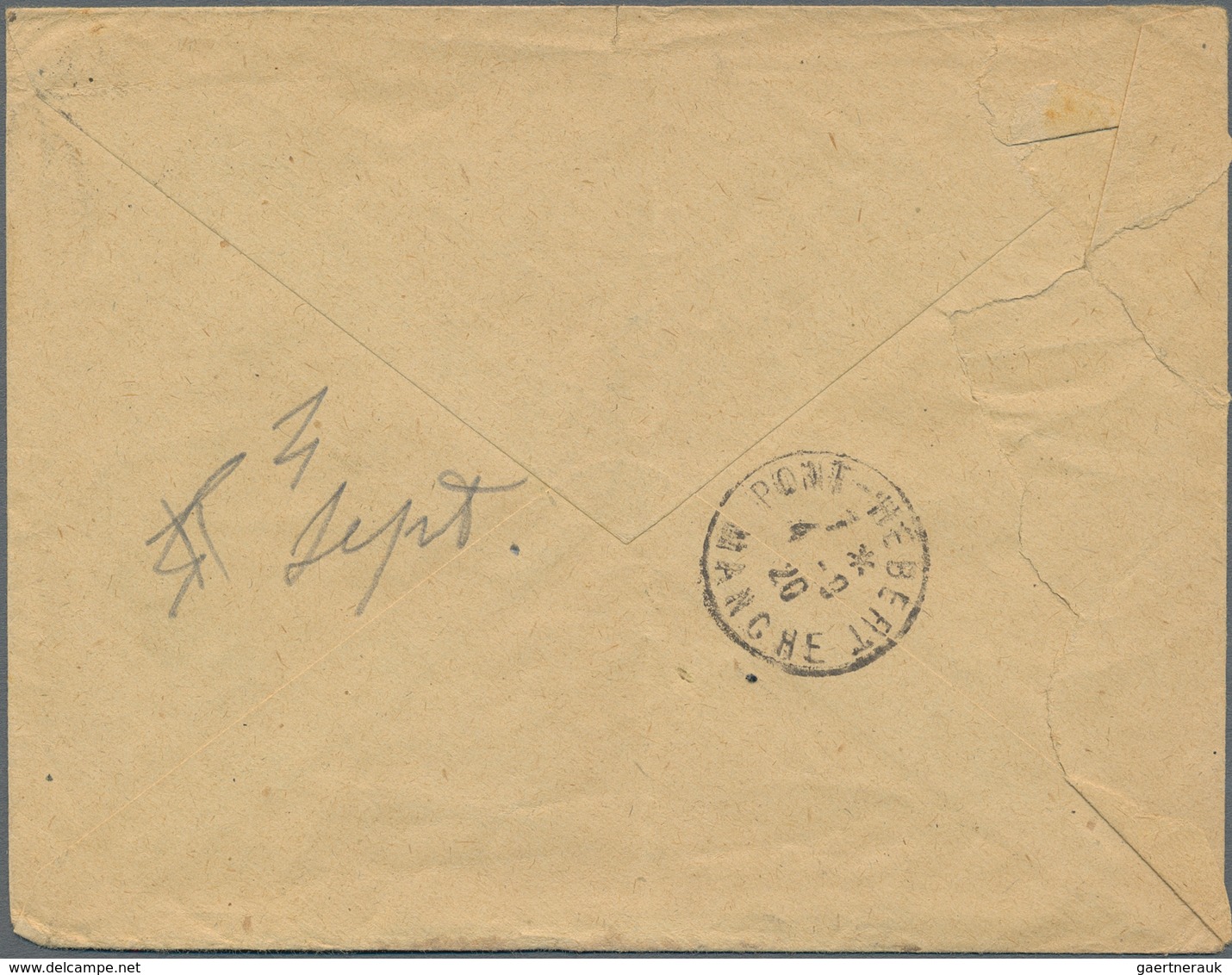 Syrien: 1923, French Military Mail Five Covers Tied By "TRESOR ET POSTES 600A - 3/8/23" Cds., "T.E.P - Syrië