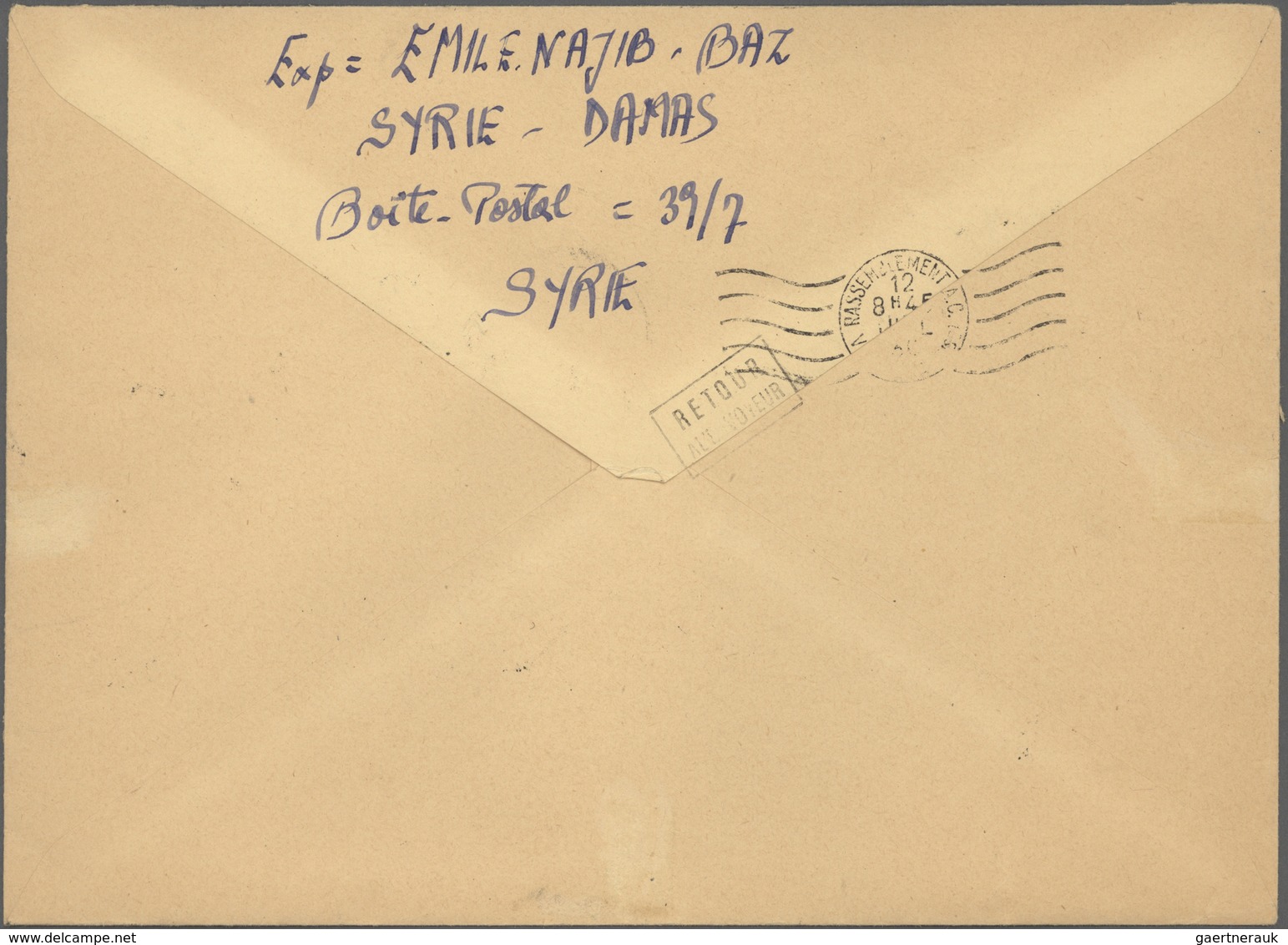 Syrien: 1931-33, Complete Imperf Air Mail Set Of 11 Values On Air Mail Cover From Bloudan To France - Siria