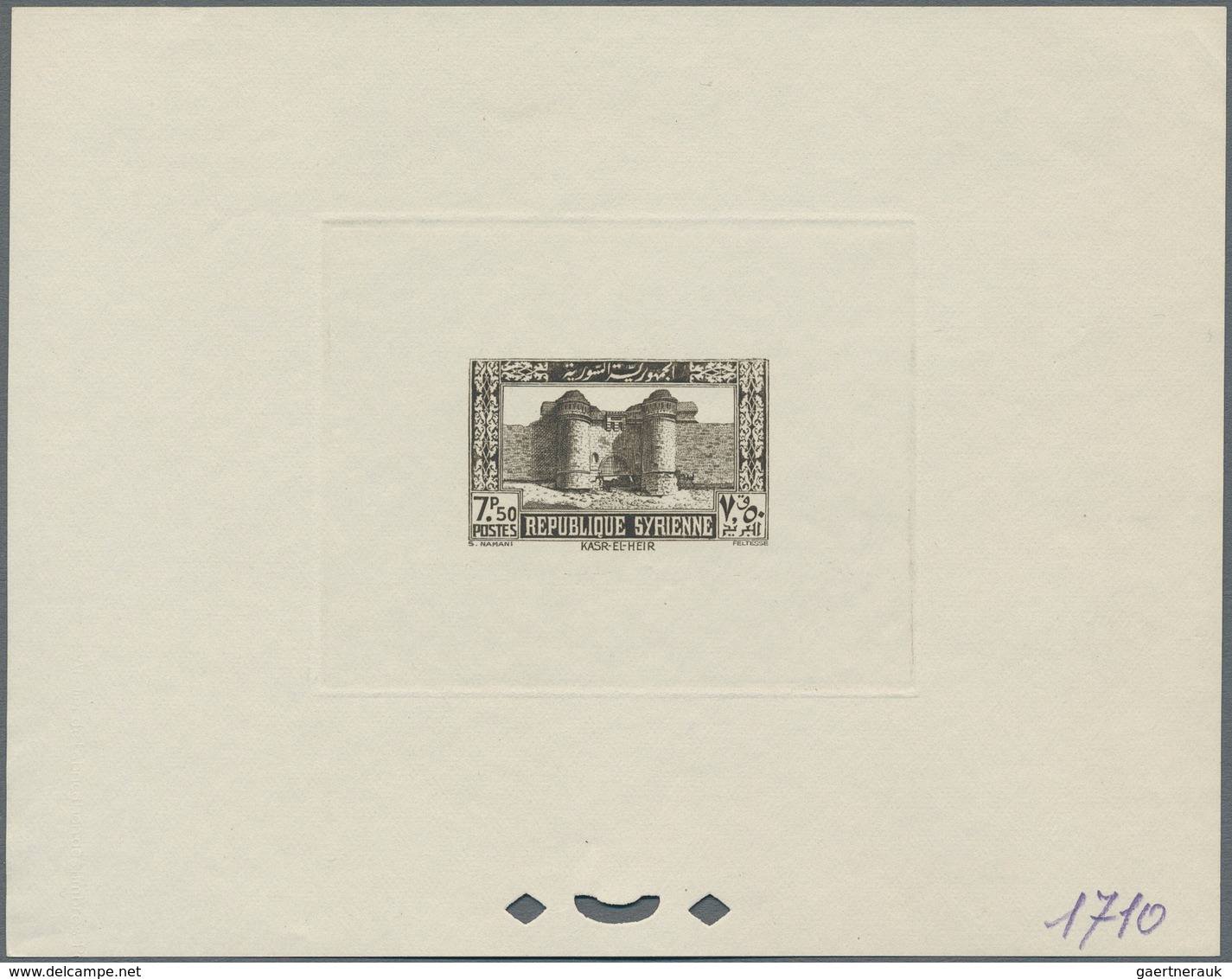 Syrien: 1940, Definitives "Pictorials", 0.10pi.-50pi., complete set of ten values as epreuve d'artis