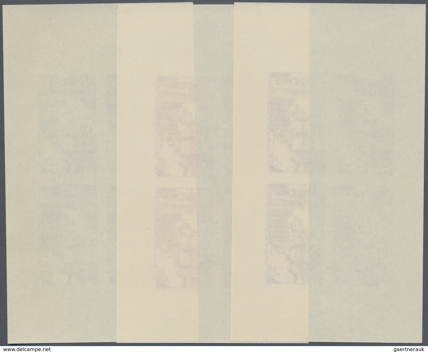 Syrien: 1955, Regulation Of River Euphrat (Aleppo Citadel) Complete Set Of Three Imperforate Miniatu - Syria