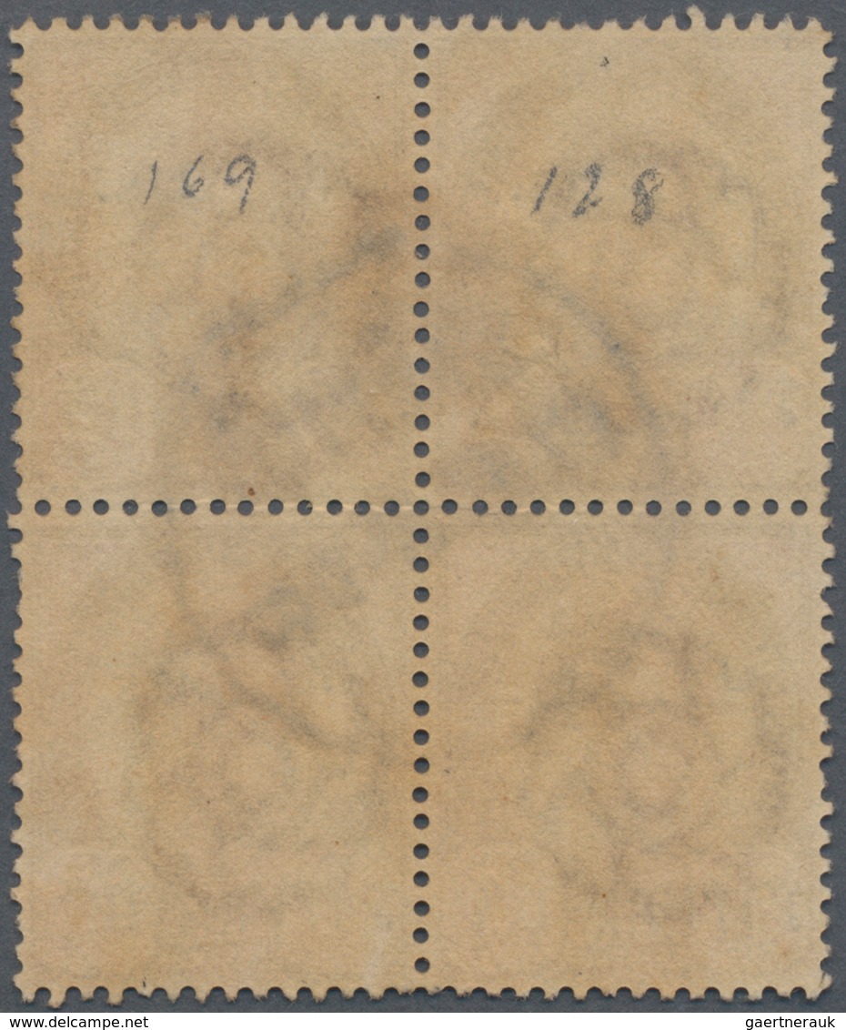 Thailand: 1898, 4a. On 12a. Lilac/carmine, Used Block Of Four, Upper Right Stamp With Ts In Roman Le - Thailand