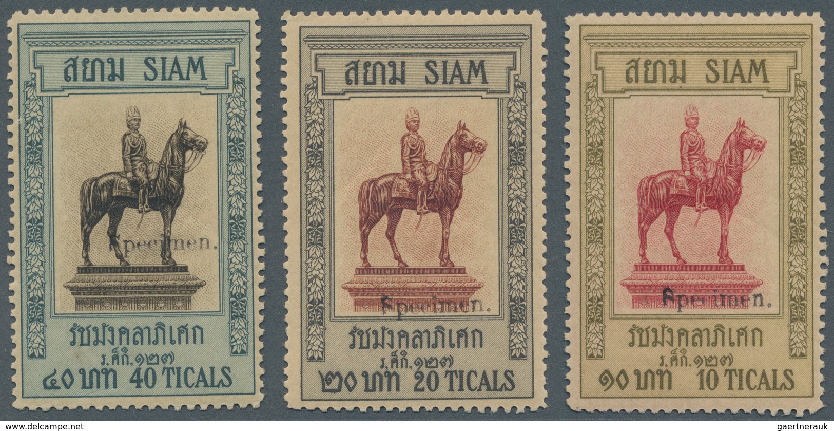 Thailand: 1908, Special Edition 40 Years Government Chulalongkorn Equestrian Monument 10 T. Brown/ C - Thailand