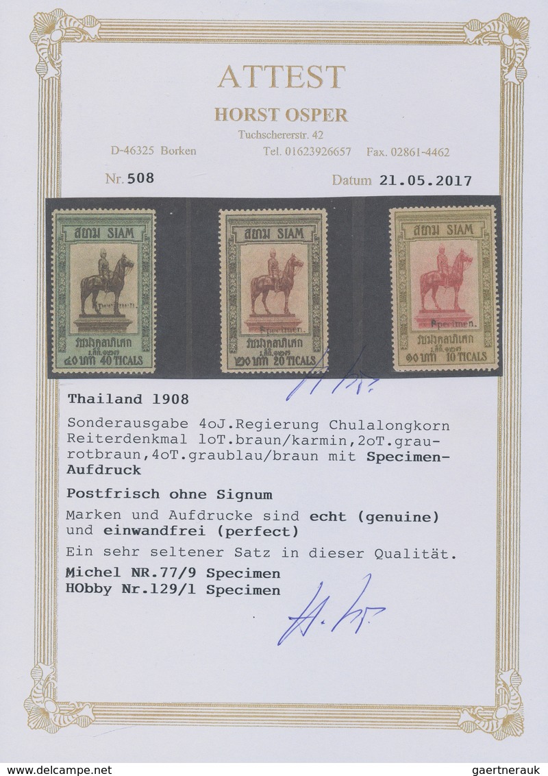 Thailand: 1908, Special Edition 40 Years Government Chulalongkorn Equestrian Monument 10 T. Brown/ C - Thailand