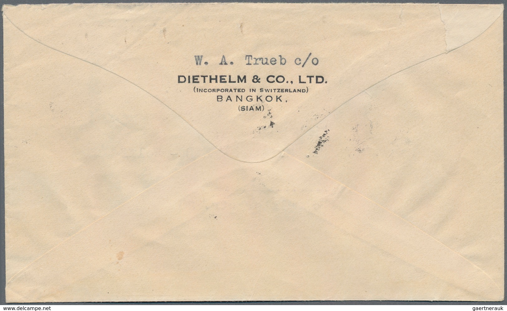 Thailand: 1928/51, Three Airmail Covers To Switzerland (2 Inc. Large A.V.2 Hs., Or Registered) Or To - Thailand