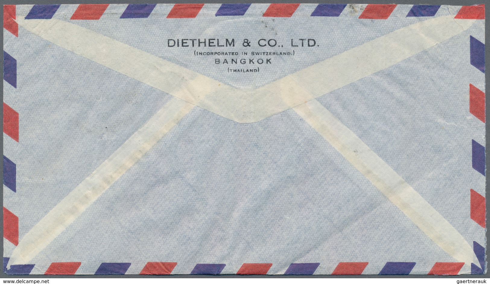 Thailand: 1928/51, Three Airmail Covers To Switzerland (2 Inc. Large A.V.2 Hs., Or Registered) Or To - Thailand