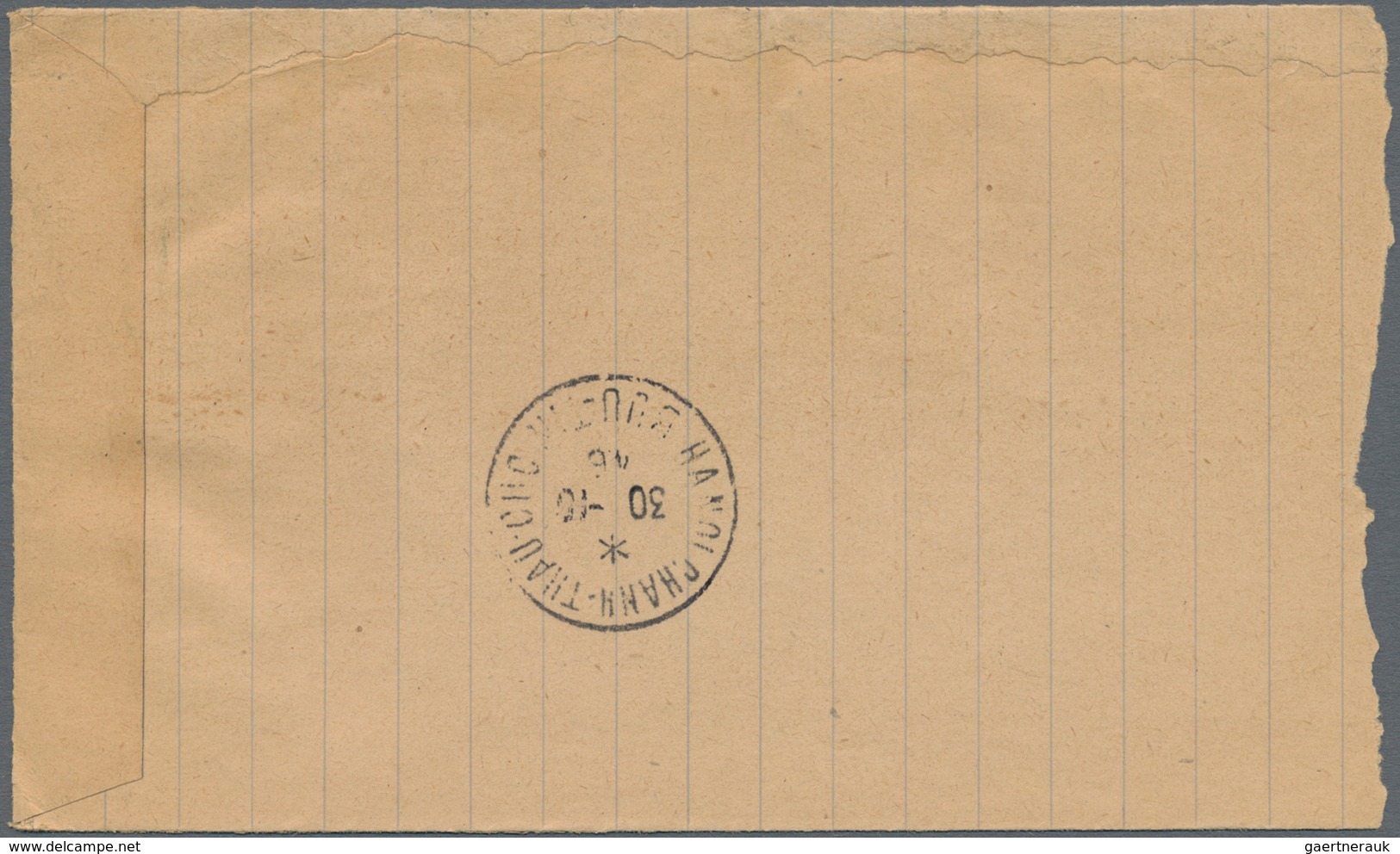 Vietnam-Nord (1945-1975): 1946, HoChi Minh 1 Mao, A Horizontal Strip-3 Tied "HAIPHONG 28-10 46" To S - Vietnam