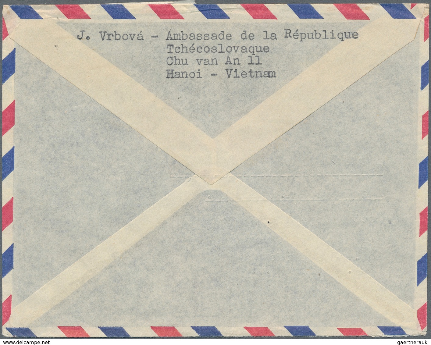 Vietnam-Nord (1945-1975): 1957. Air Mail Letter With A Mixed Franking Of Michel Nr. 8, 24 And 44 (2) - Vietnam