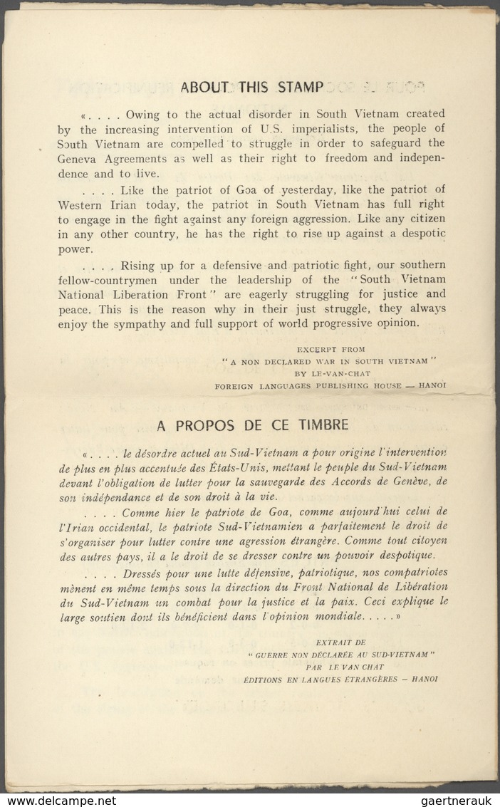 Vietnam-Nord (1945-1975): 1962/1968: A) Letter Of The Vietnamese Women Union From 1968 With A Mixed - Vietnam