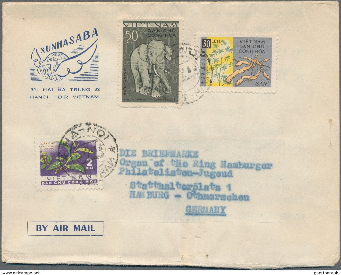 Vietnam-Nord (1945-1975): 1966/1968: Mixed Frankings: A) Envelope, Homemade From A Writing Pad From - Vietnam