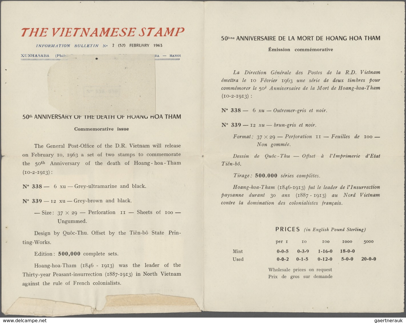 Vietnam-Nord (1945-1975): 1966/1968: Mixed Frankings: A) Envelope, Homemade From A Writing Pad From - Vietnam