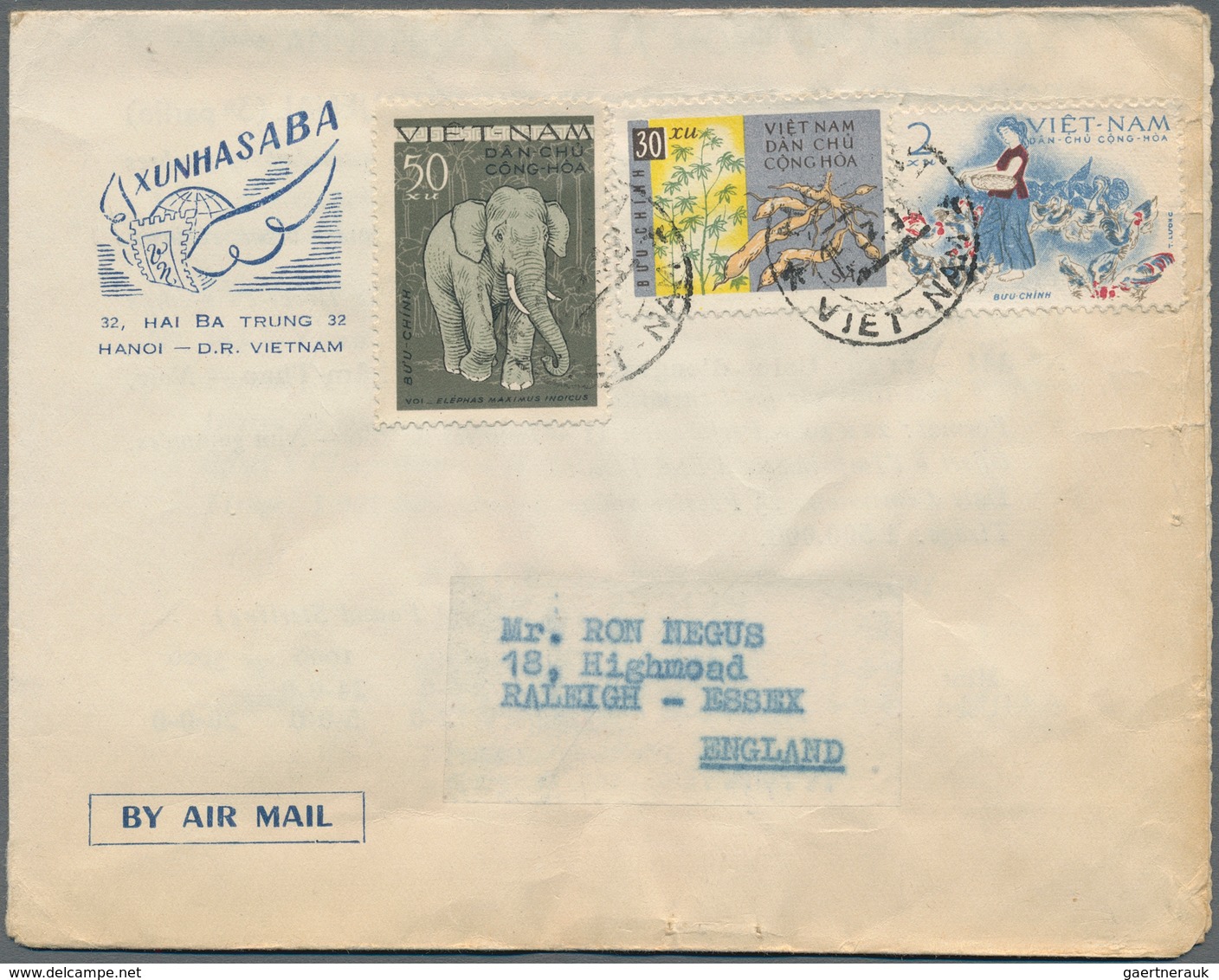 Vietnam-Nord (1945-1975): 1966/1968: Mixed Frankings: A) Xunhasaba Letter That Was Mailed As Printed - Vietnam