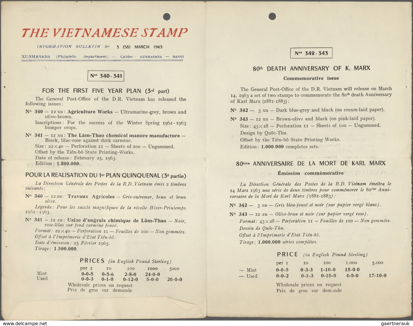 Vietnam-Nord (1945-1975): 1966/1968: Mixed Frankings: A) Xunhasaba Letter That Was Mailed As Printed - Vietnam