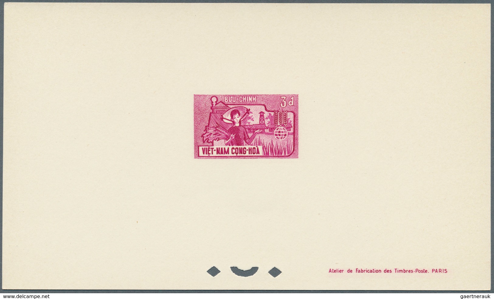 Vietnam-Süd (1951-1975): 1963, "Battle Against Hunger", Cpl Set In Four De-LUXE Sheets On White Card - Vietnam