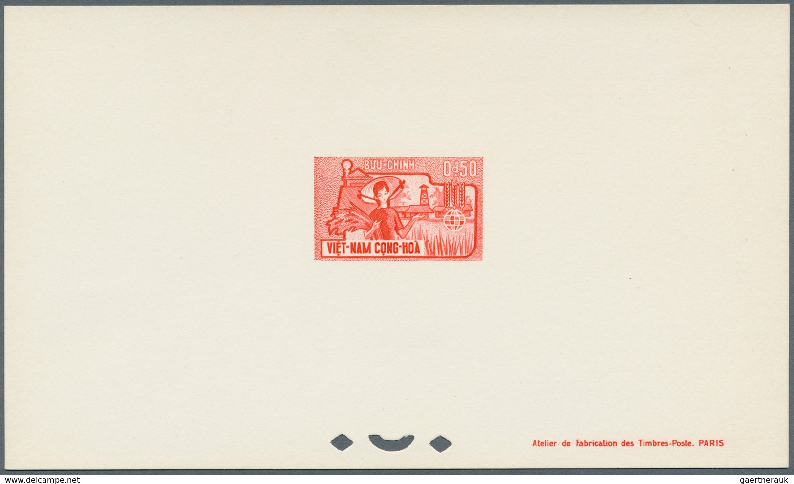 Vietnam-Süd (1951-1975): 1963, "Battle Against Hunger", Cpl Set In Four De-LUXE Sheets On White Card - Vietnam