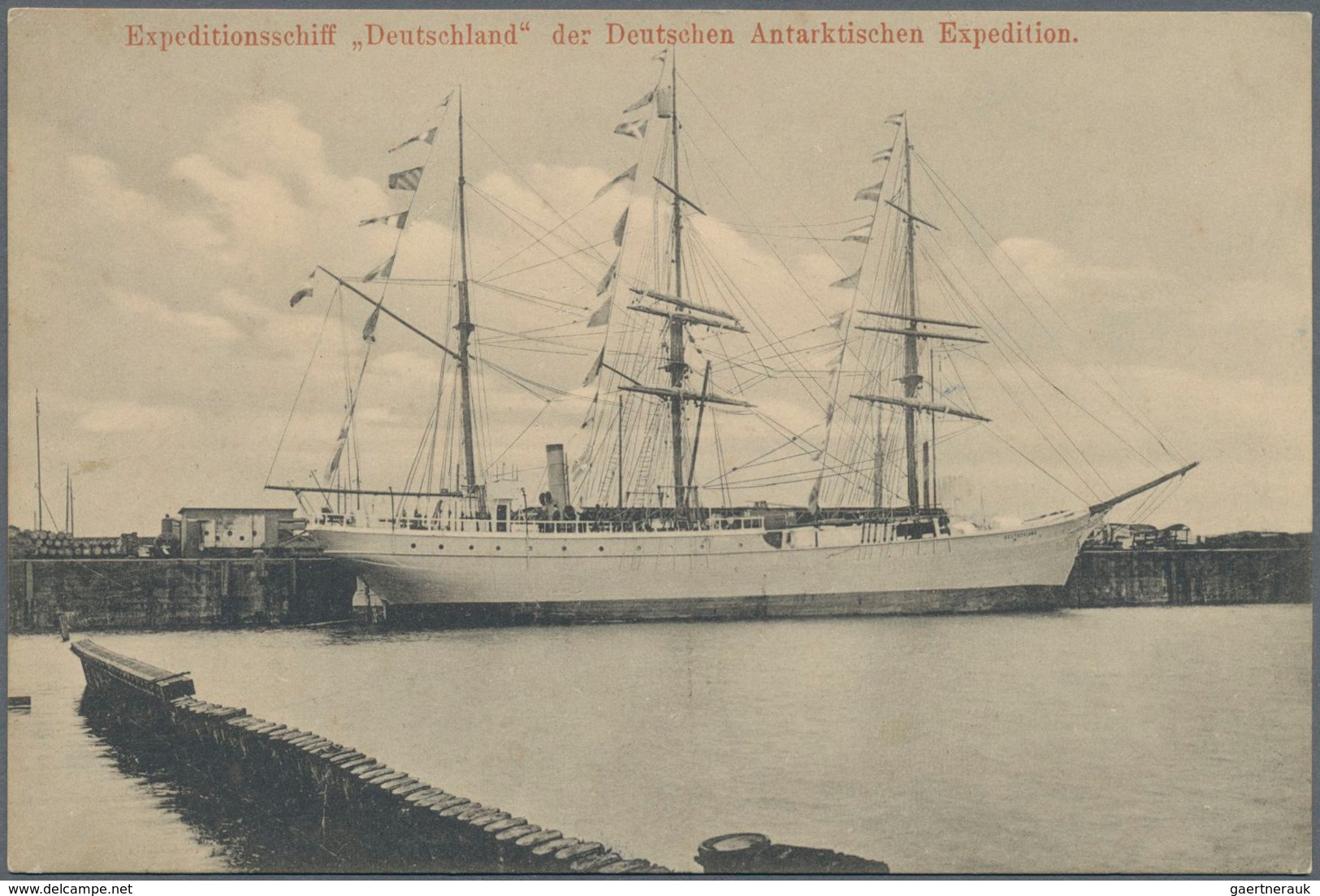 Thematik: Antarktis / Antarctic: 1911, DEUTSCHE SÜDPOLAR EXPEDITION, Expeditions-Karte "Expeditionss - Sonstige & Ohne Zuordnung