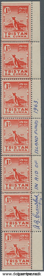 Thematik: Antarktis / Antarctic: 1946, Tristan Da Cunha. Local Value 1d "4 Potatoes" In A Right Marg - Other & Unclassified