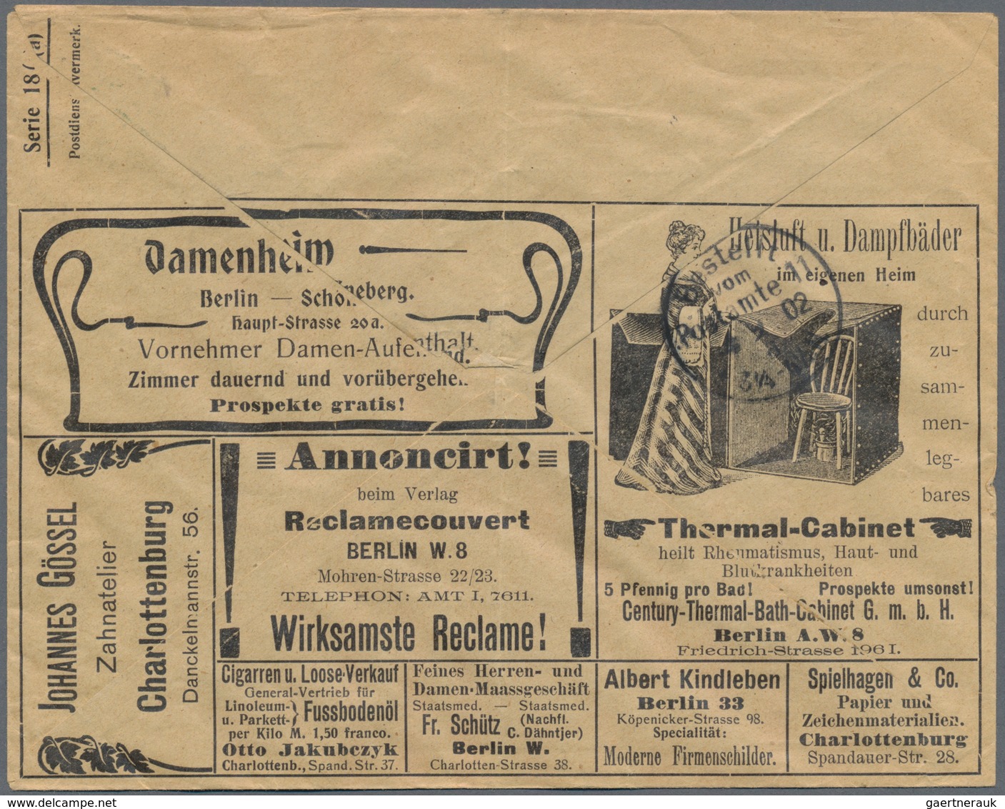 Thematik: Anzeigenganzsachen / advertising postal stationery: 1901/1906, Partie mit 5 gebrauchten An