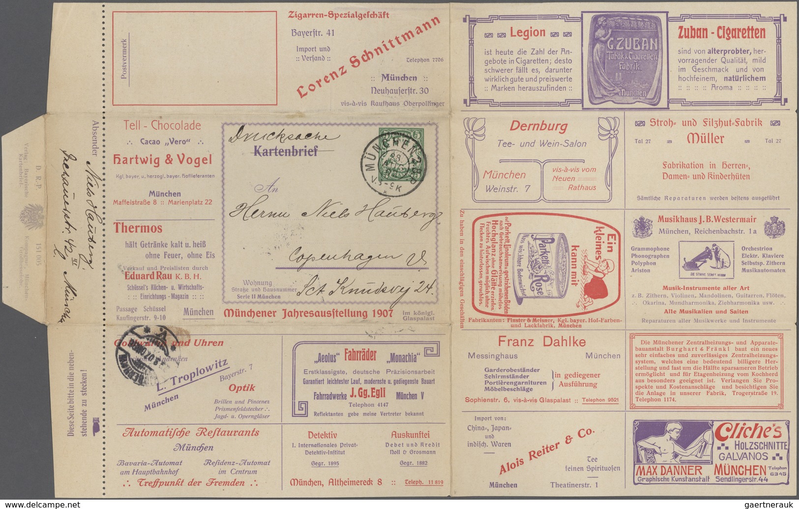 Thematik: Anzeigenganzsachen / Advertising Postal Stationery: 1907, Privater Anzeigen-Kartenbrief Ba - Zonder Classificatie