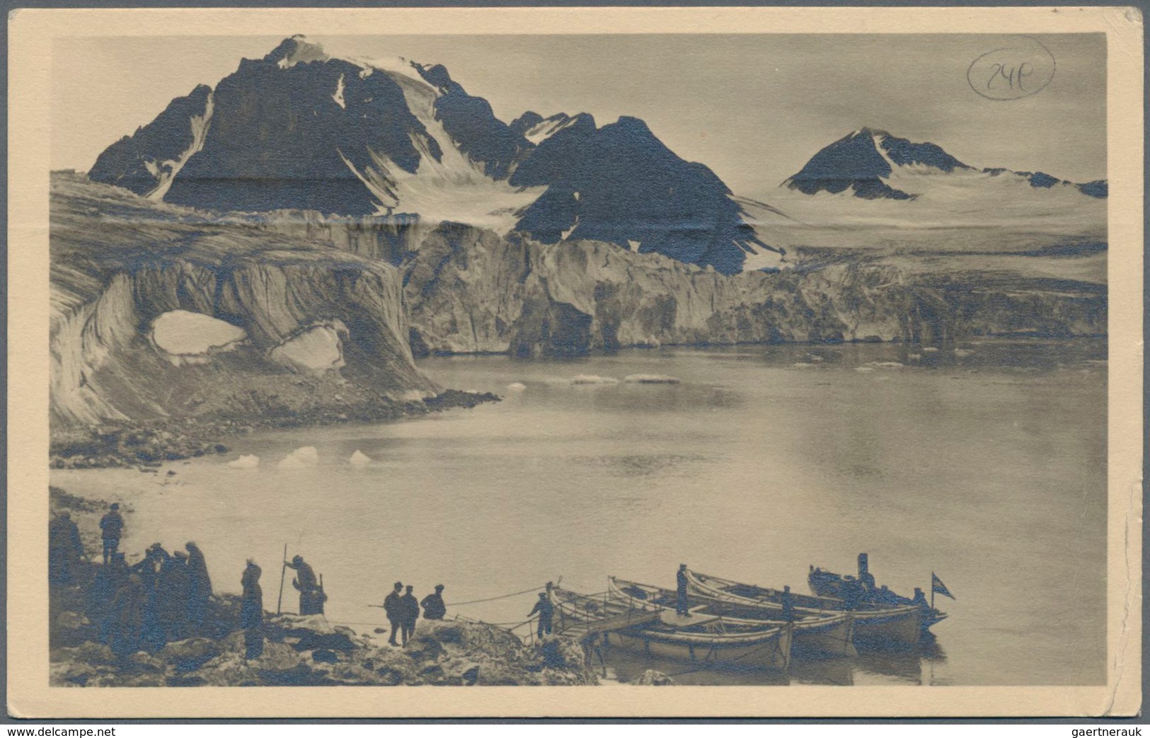 Thematik: Arktis / Arctic: 1913, äußerst Seltene 50 Pfg. SPITZBERGEN-PRIVATPOSTMARKE "KAMPFENDE EISB - Other & Unclassified