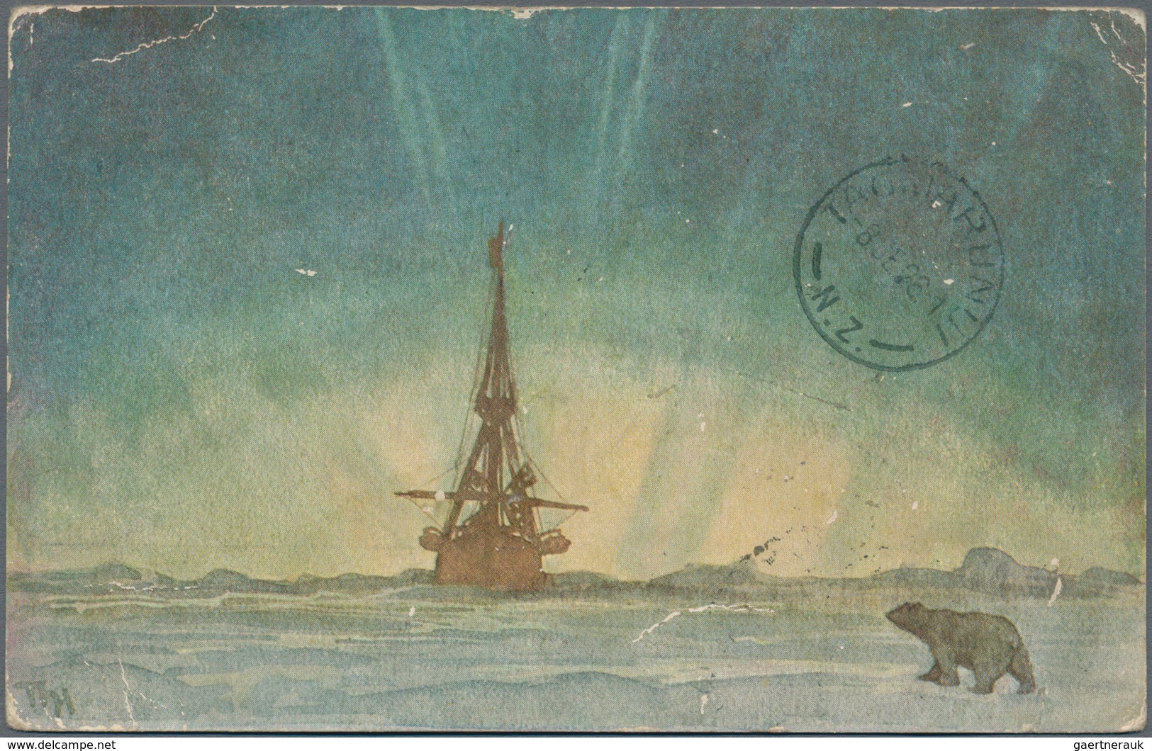 Thematik: Arktis / Arctic: 1926, Amundsen Arctic Drift Expedition, Official Postcard With Special Cd - Sonstige & Ohne Zuordnung