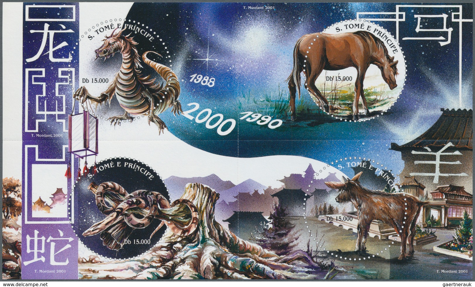 Thematik: Astrologie / Astrology: 2002, SAO TOME E PRINCIPE: Chinese Signs Of Zodiac Complete Set Of - Astrología