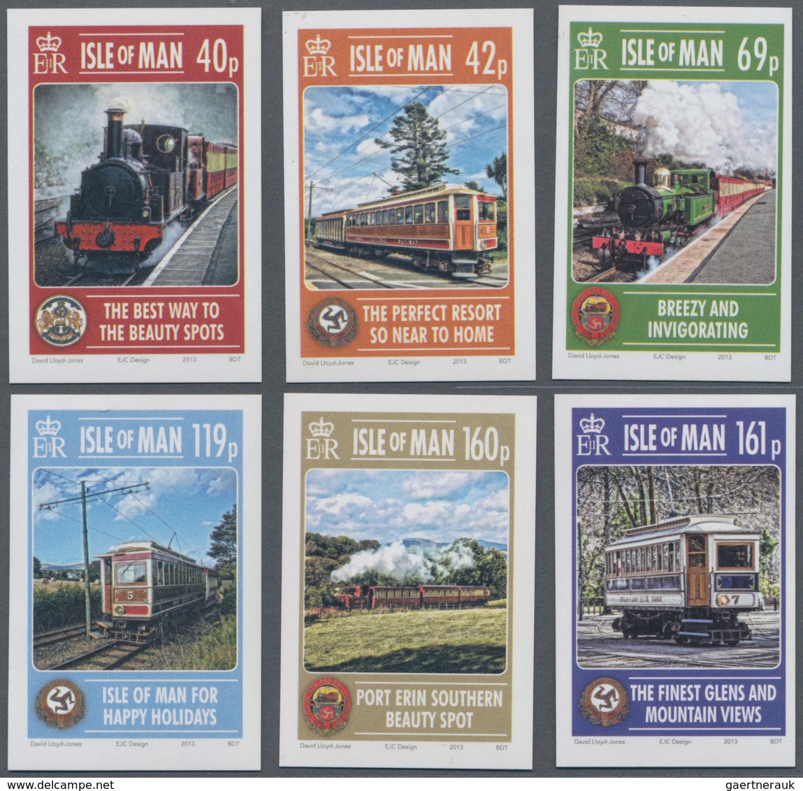 Thematik: Eisenbahn / Railway: 2013, Isle Of Man. Complete Set (6 Values) "140 Years Of Railway And - Trains