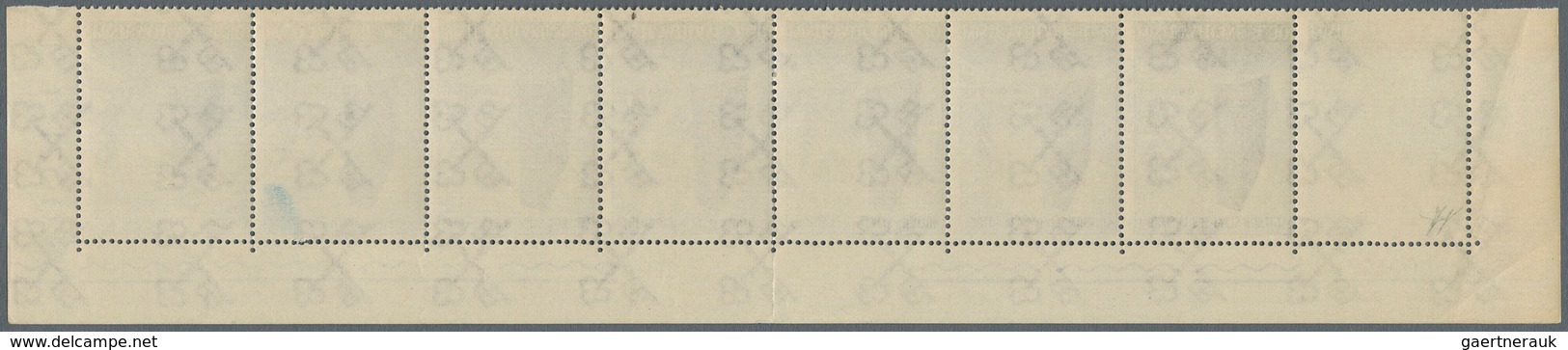 Thematik: Europa-UNO / Europe-UNO: 1965, Vatikan, 30 L Blue "UN Building", Horizontal Strip Of 8 (fo - European Ideas