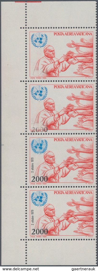 Thematik: Europa-UNO / Europe-UNO: 1980, Vatikan, 2000 L Airmail Stamp "Papal Voyages", Vertical Str - European Ideas