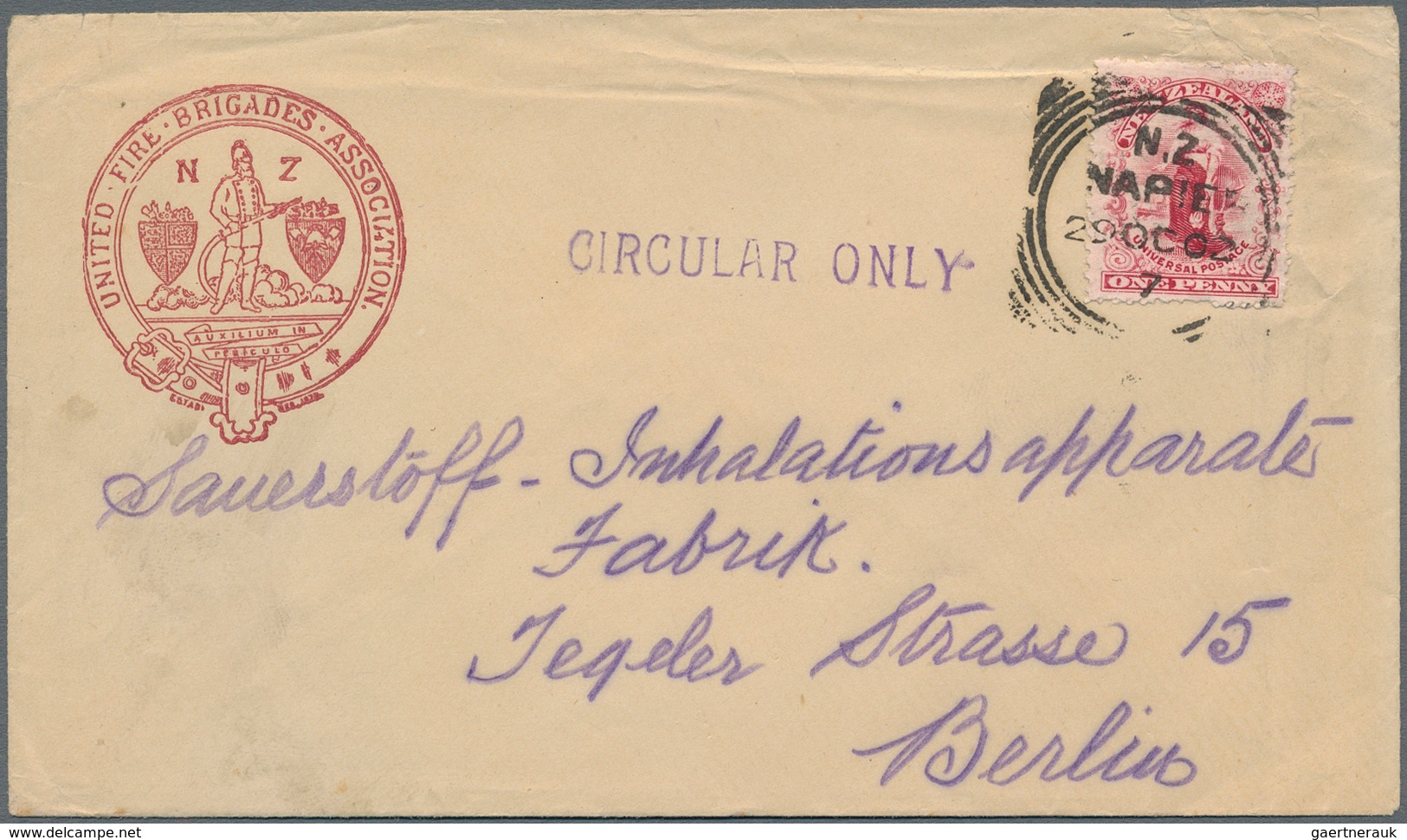 Thematik: Feuerwehr / Firebrigade: 1902, Printed Matter Envelope Preprinted With The Cachet Of "UNIT - Pompieri