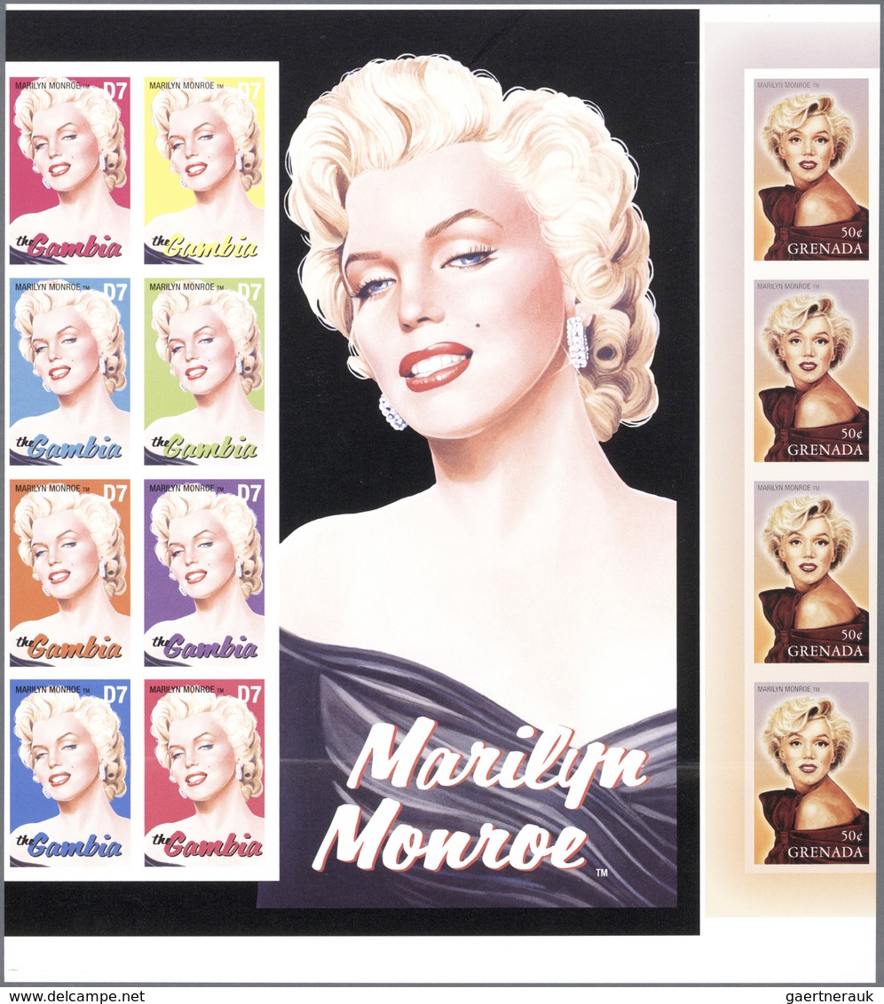 Thematik: Film-Kino / Film-cinema: 2004, GAMBIA And GRENADA: Marilyn Monroe Part Of Uncut IMPERFORAT - Cinéma