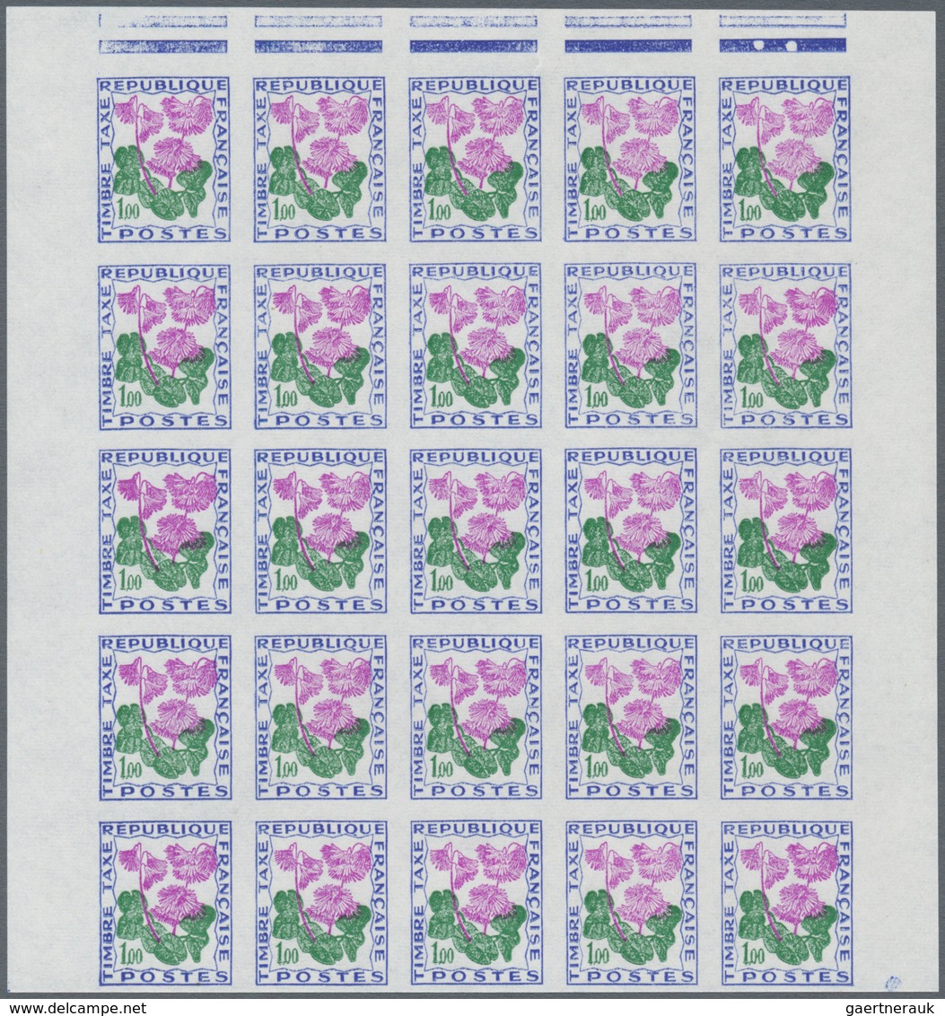 Thematik: Flora, Botanik / Flora, Botany, Bloom: 1964/1971, FRANCE: Postage Dues ‚FLOWERS‘ Complete - Other & Unclassified