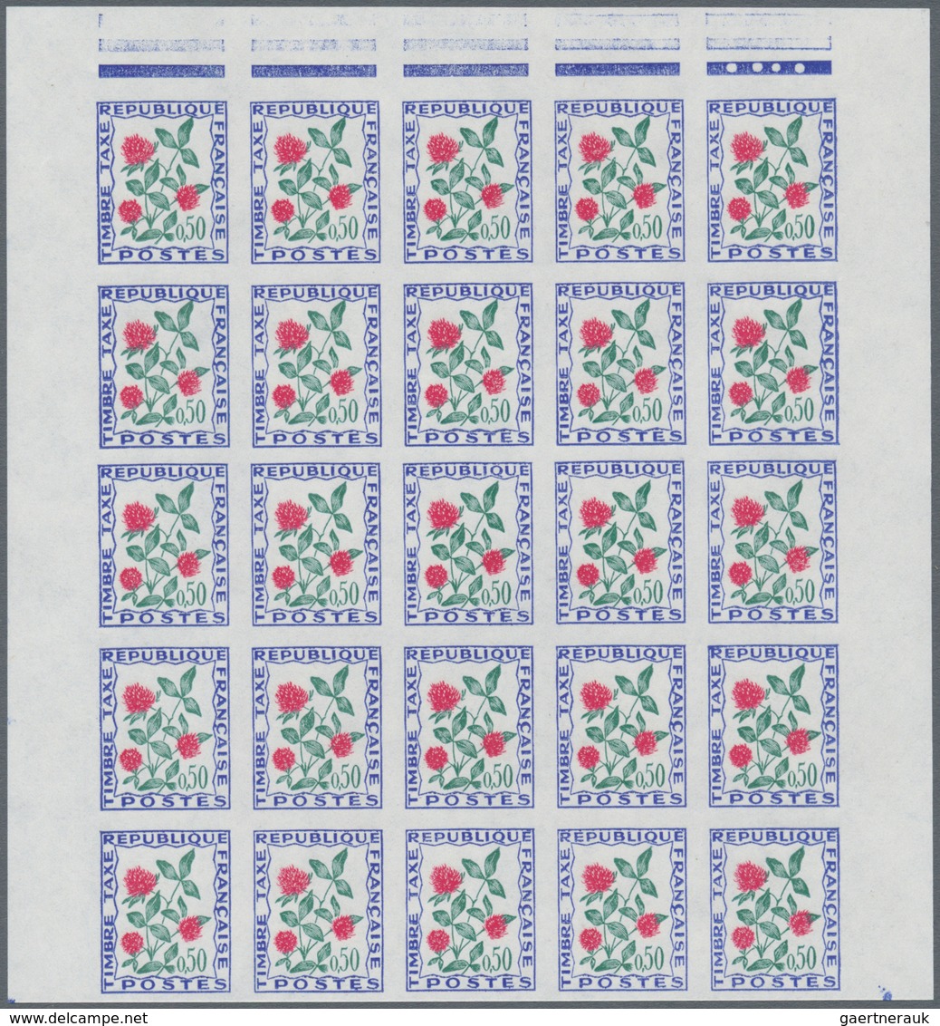 Thematik: Flora, Botanik / Flora, Botany, Bloom: 1964/1971, FRANCE: Postage Dues ‚FLOWERS‘ Complete - Other & Unclassified