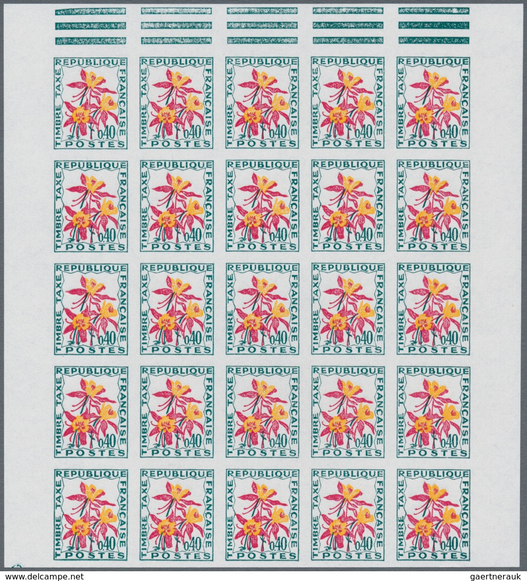 Thematik: Flora, Botanik / Flora, Botany, Bloom: 1964/1971, FRANCE: Postage Dues ‚FLOWERS‘ Complete - Andere & Zonder Classificatie