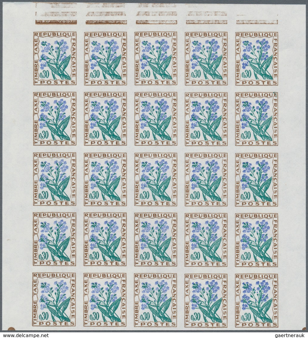 Thematik: Flora, Botanik / Flora, Botany, Bloom: 1964/1971, FRANCE: Postage Dues ‚FLOWERS‘ Complete - Other & Unclassified