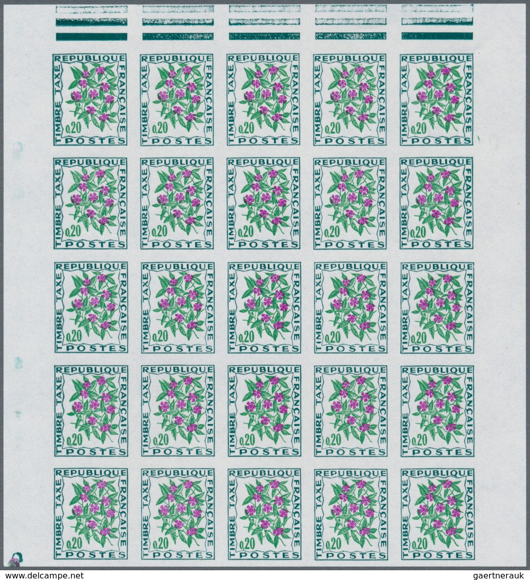 Thematik: Flora, Botanik / Flora, Botany, Bloom: 1964/1971, FRANCE: Postage Dues ‚FLOWERS‘ Complete - Other & Unclassified