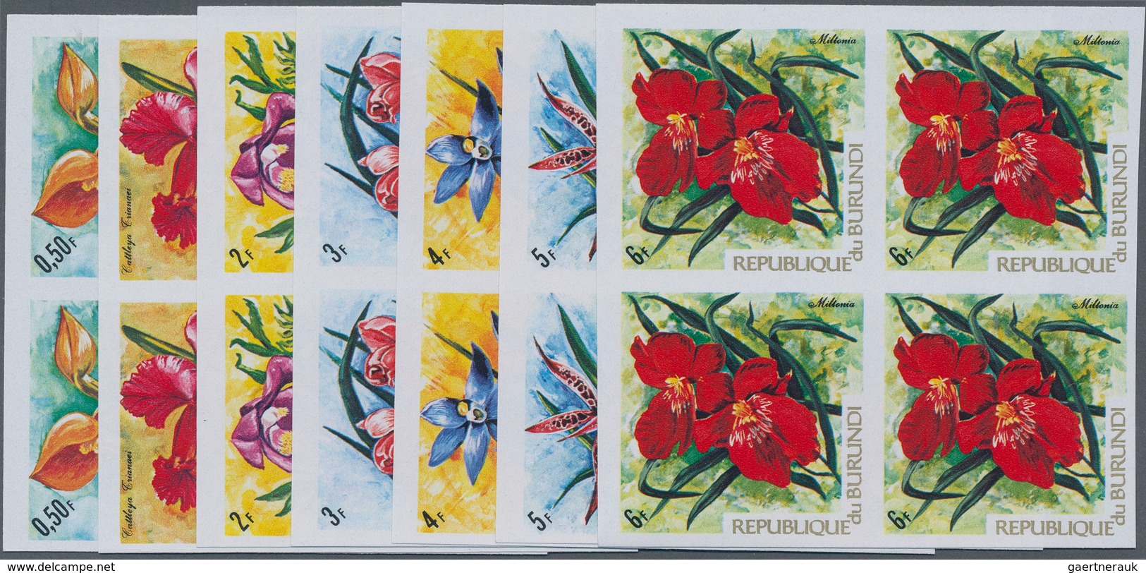 Thematik: Flora-Orchideen / Flora-orchids: 1972, BURUNDI: Orchids Complete Set Of 11 Stamps In IMPER - Orchideen