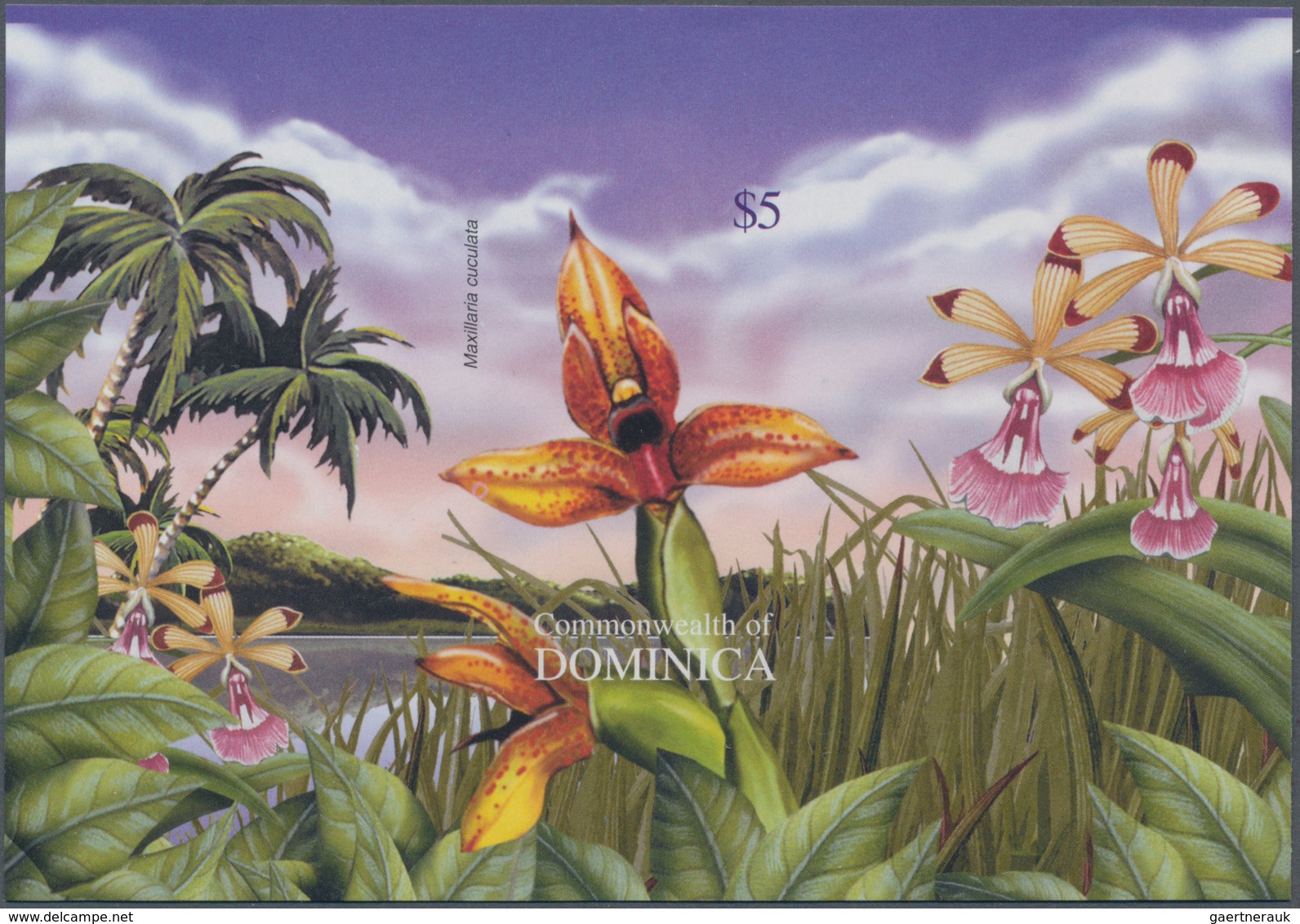 Thematik: Flora-Orchideen / Flora-orchids: 2004, Dominica. IMPERFORATE Souvenir Sheet For The "Orchi - Orchids