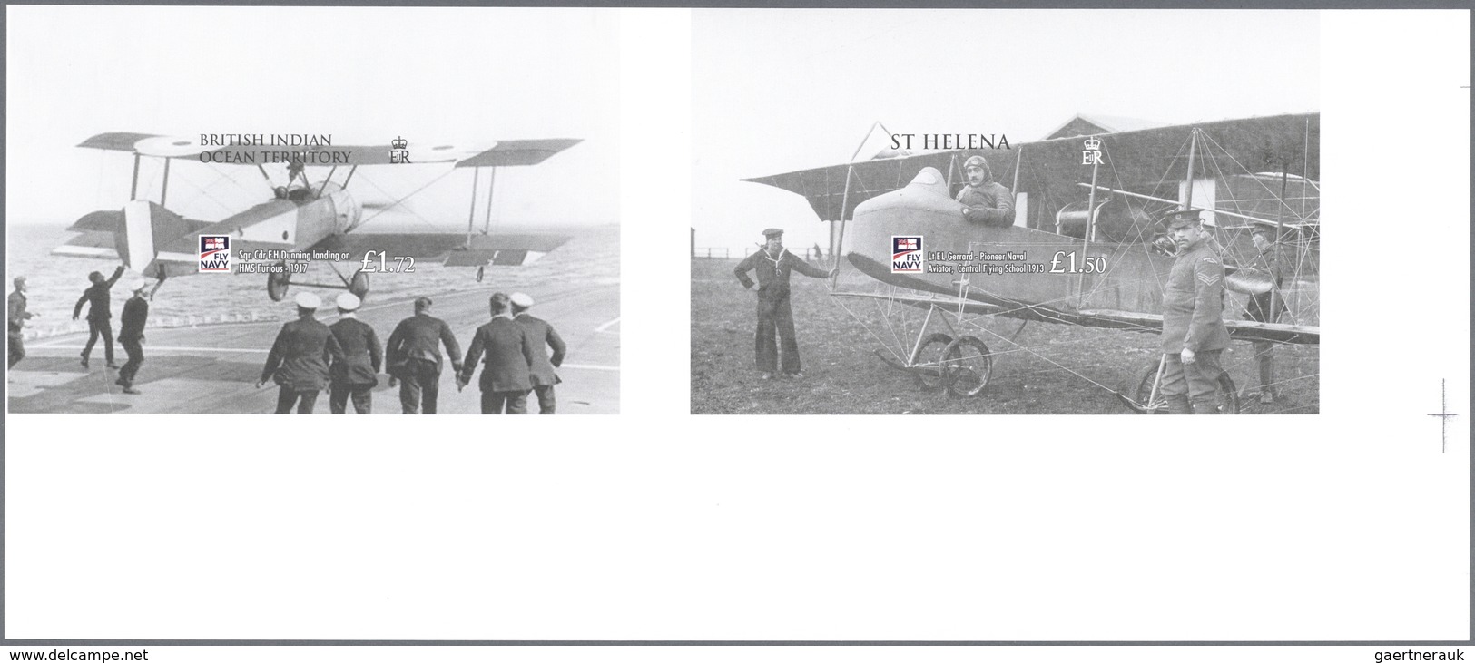 Thematik: Flugzeuge, Luftfahrt / Airoplanes, Aviation: 2009, ST. HELENA And B.I.O.T.: 100 Years Roya - Airplanes