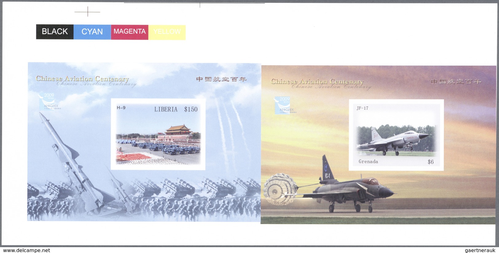 Thematik: Flugzeuge, Luftfahrt / Airoplanes, Aviation: 2009, LIBERIA And GRENADA: Chinese Aviation C - Flugzeuge