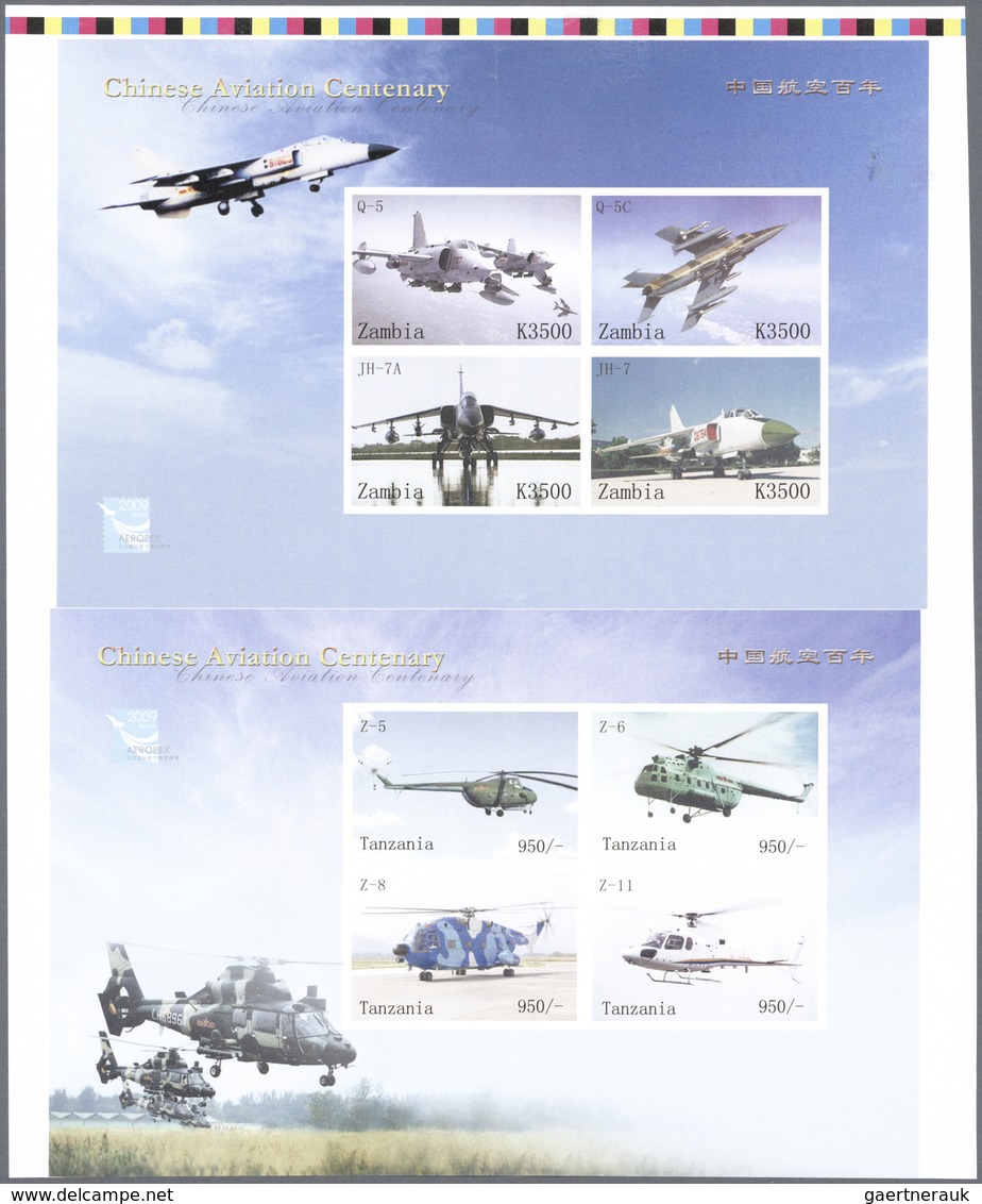 Thematik: Flugzeuge-Hubschrauber / Airplanes-helicopter: 2010, ZAMBIA And TANZANIA: Chinese Aviation - Vliegtuigen