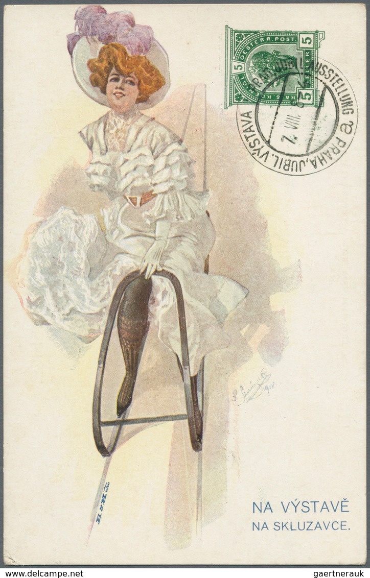 Thematik: Frauen / Women: 1908, Austria. Austrian Private Entire Postal Card 5h Franz Joseph (colore - Zonder Classificatie