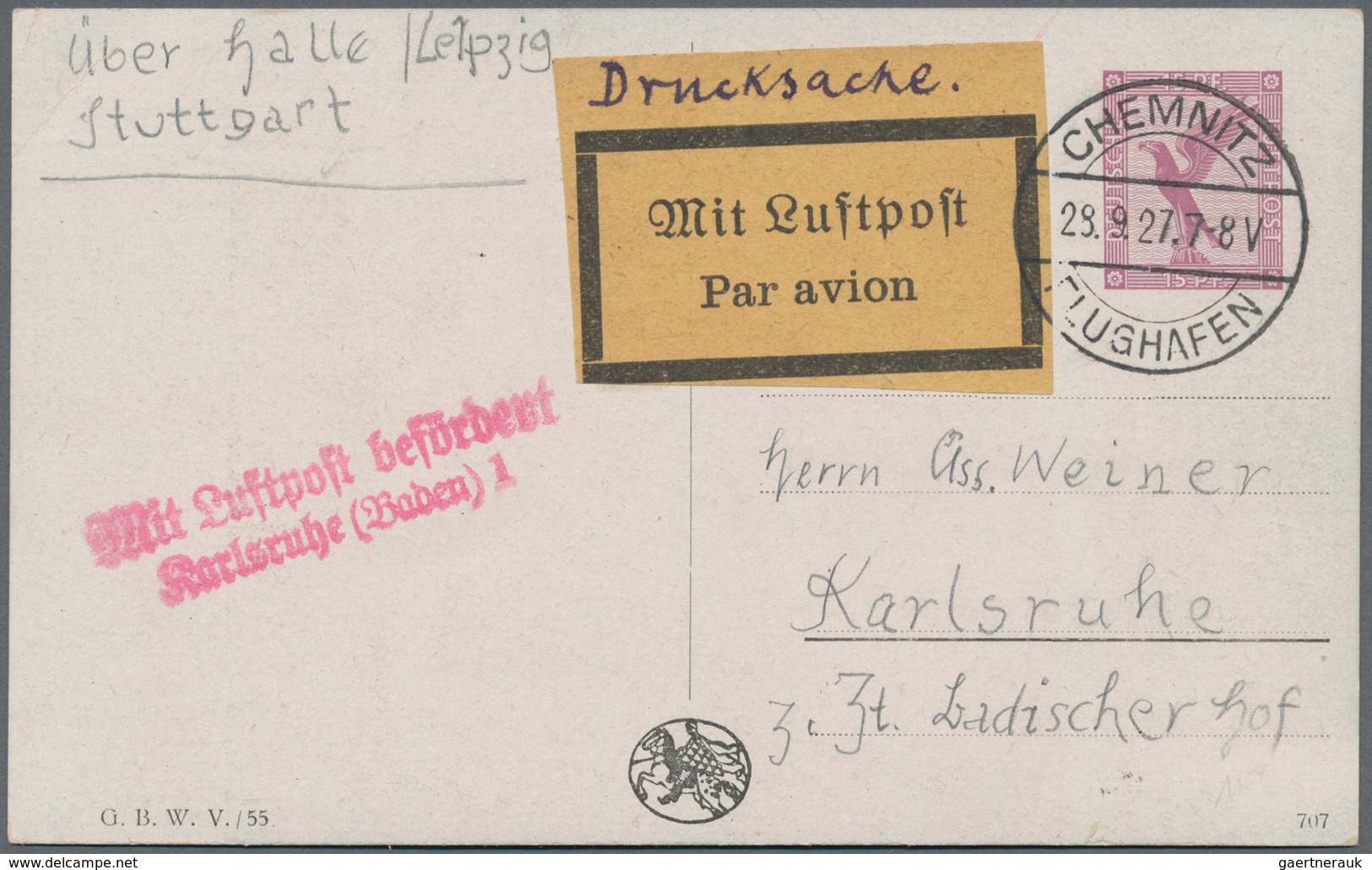 Thematik: Liebe / Love: 1927, Dt. Reich. Privat-Postkarte 15 Pf Adler Mit Rs. Abb. "Liebeswerben". G - Unclassified