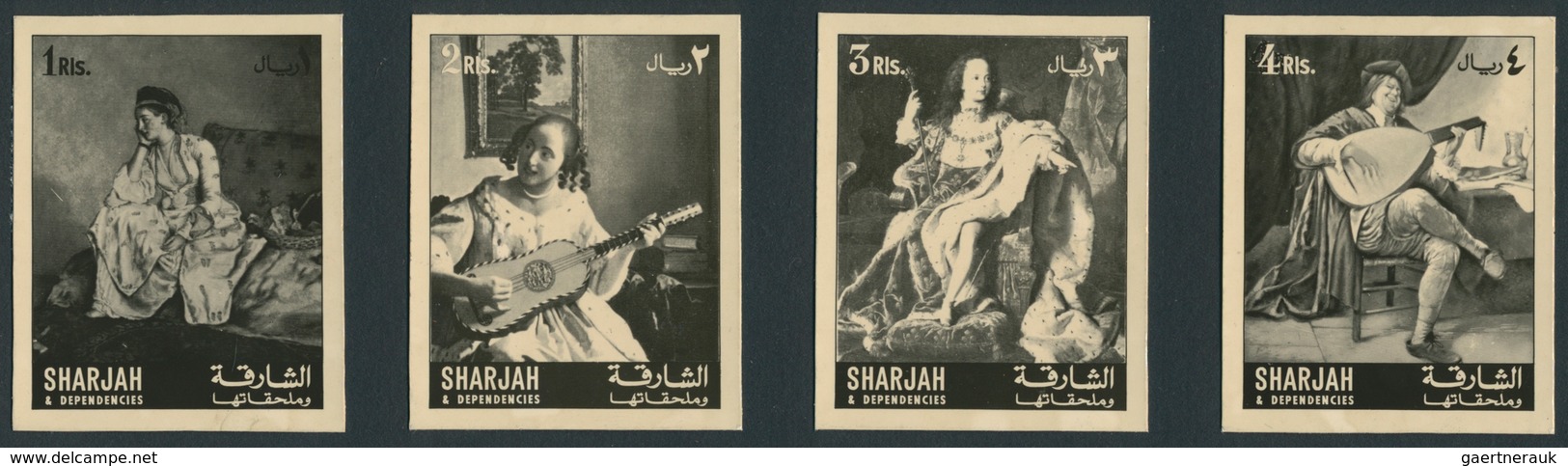 Thematik: Malerei, Maler / Painting, Painters: 1967, Sharjah, Paintings, Eleven Imperforate Photogra - Other & Unclassified