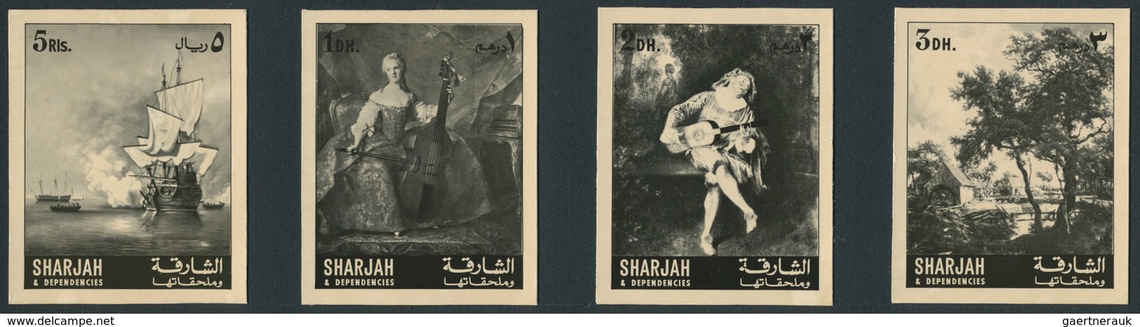 Thematik: Malerei, Maler / Painting, Painters: 1967, Sharjah, Paintings, Eleven Imperforate Photogra - Other & Unclassified