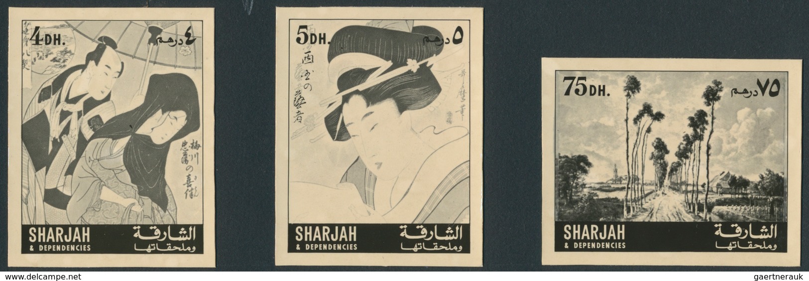 Thematik: Malerei, Maler / Painting, Painters: 1967, Sharjah, Paintings, Eleven Imperforate Photogra - Andere & Zonder Classificatie