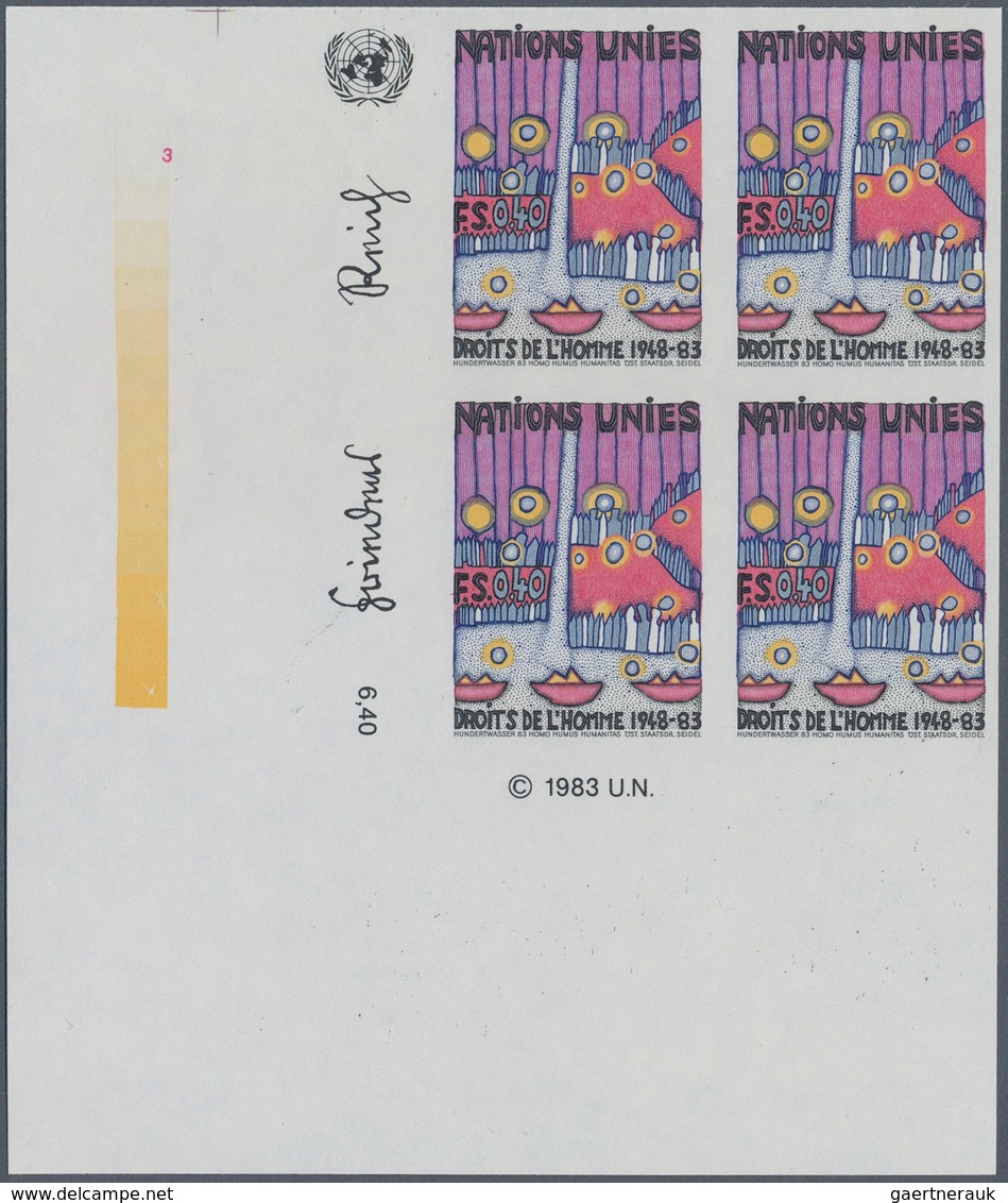 Thematik: Malerei, Maler / Painting, Painters: 1983, UNO Geneva. Hundertwasser Stamp 40c "Homo Humus - Sonstige & Ohne Zuordnung